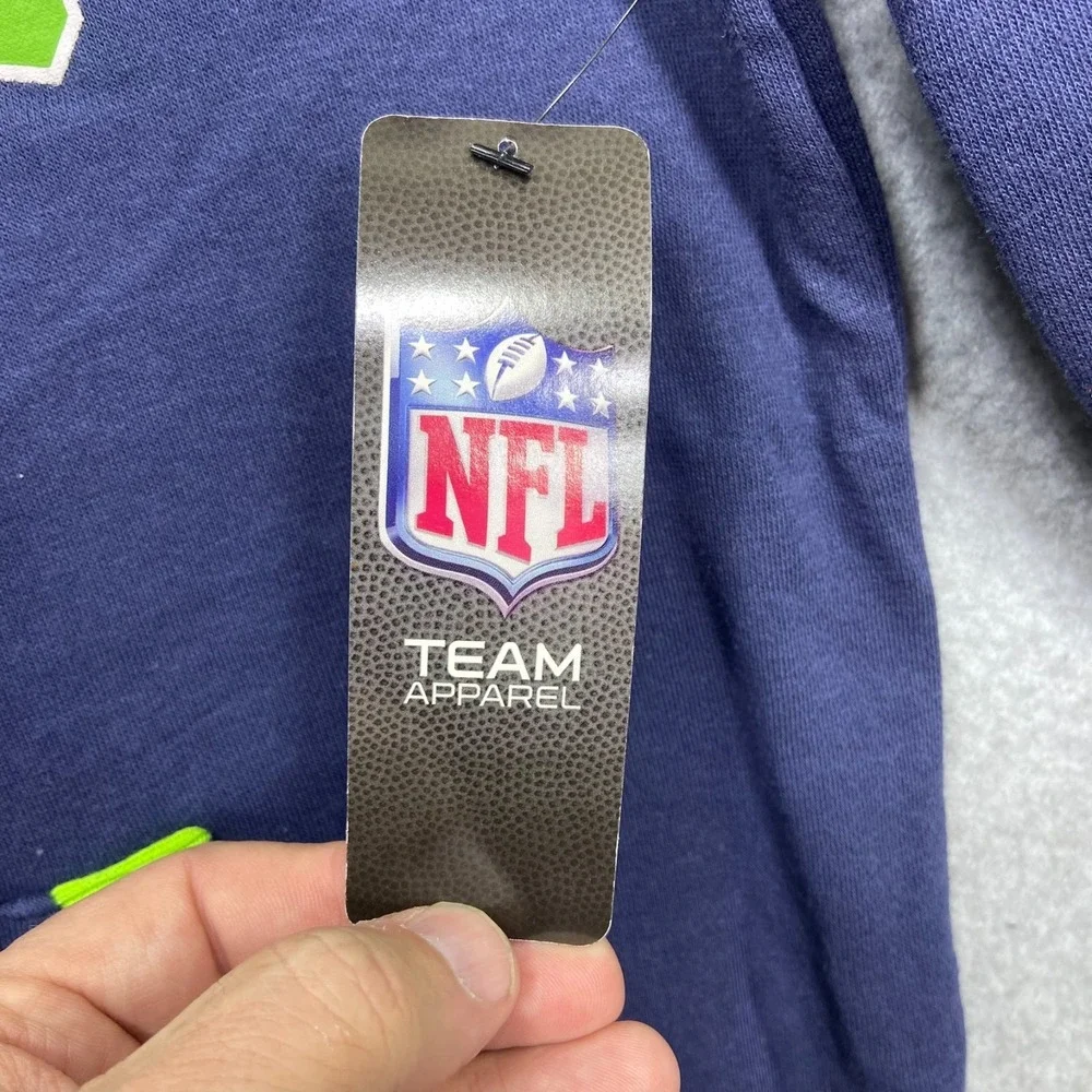 Seattle Seahawks Hoodie Men's Medium Blue‎ Green NFL Team Apparel Football NWT